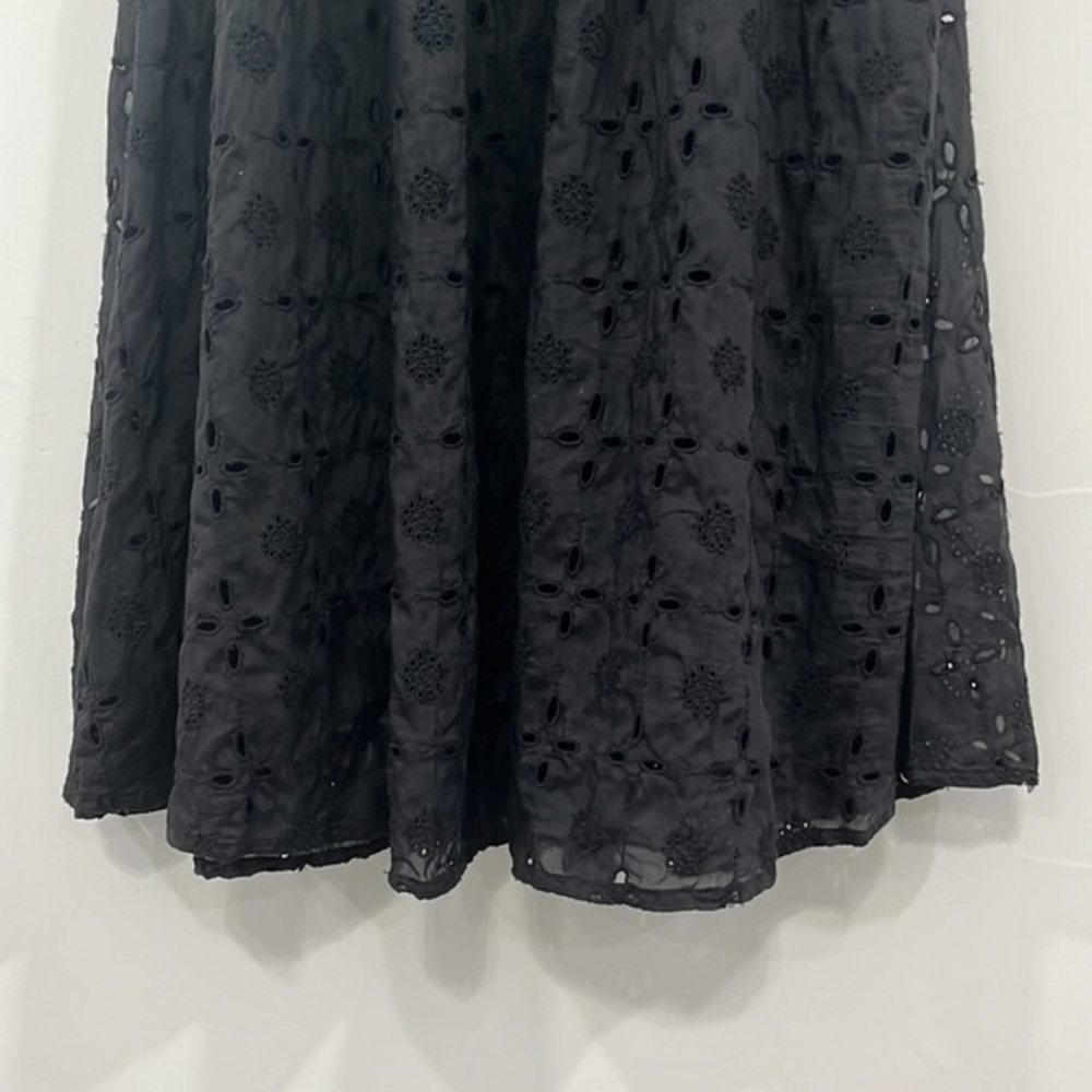 Fleur Du Mal Broderie Anglaise Bodysuit Midi Dress Black Size 0 - Picture 7 of 13